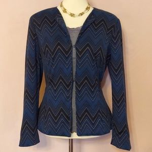 ‼️3 for $40‼️  Signature by Larry Levine Blue Multi-colored Blazer